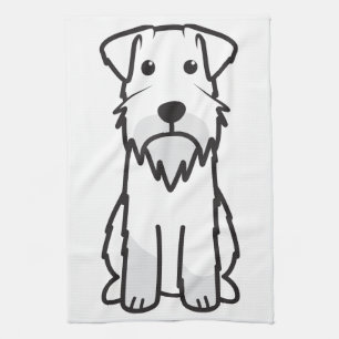Linge De Cuisine Bande dessinée de chien de Schnauzer miniature