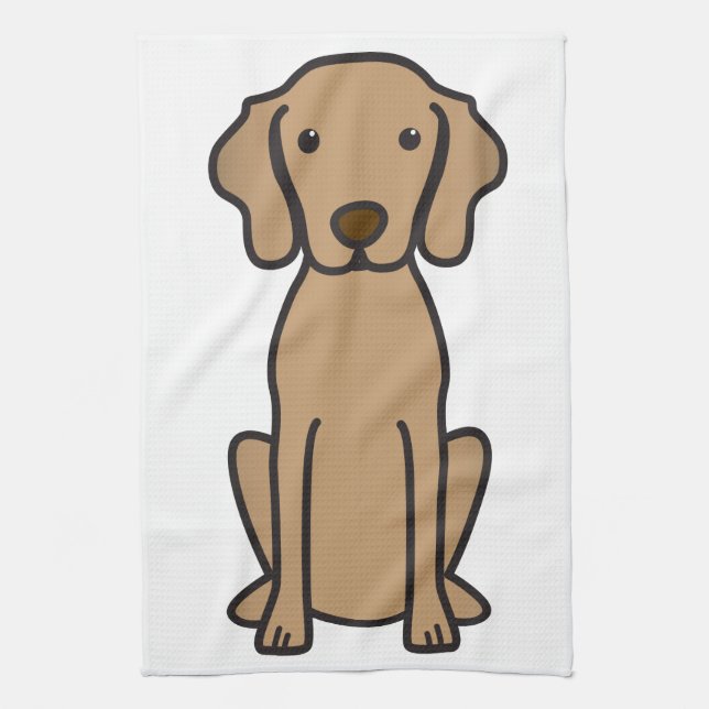 Linge De Cuisine Bande dessinée de chien de Vizsla (Vertical)