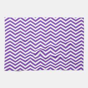 Linge De Cuisine Bandes Chevron Violet De Raisin