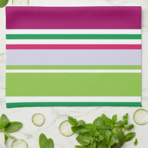 Linge De Cuisine Bandes colorées, Bandes arc-en-ciel, Motif rayé