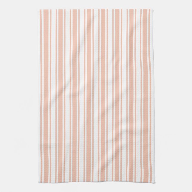 Linge De Cuisine Bandes de bonbons blanches et de bracelets (Vertical)