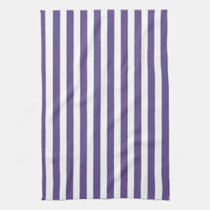 Linge De Cuisine Bandes de bonbons ultra violettes et blanches