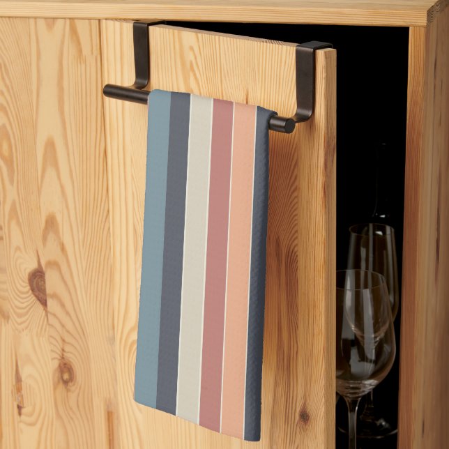 Linge De Cuisine Bandes de palette de couleurs cool (Pliage en tiers)