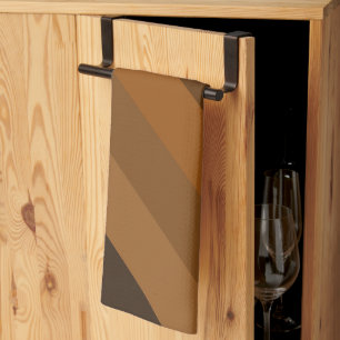 Linge De Cuisine Bandes diagonales Brown rustiques