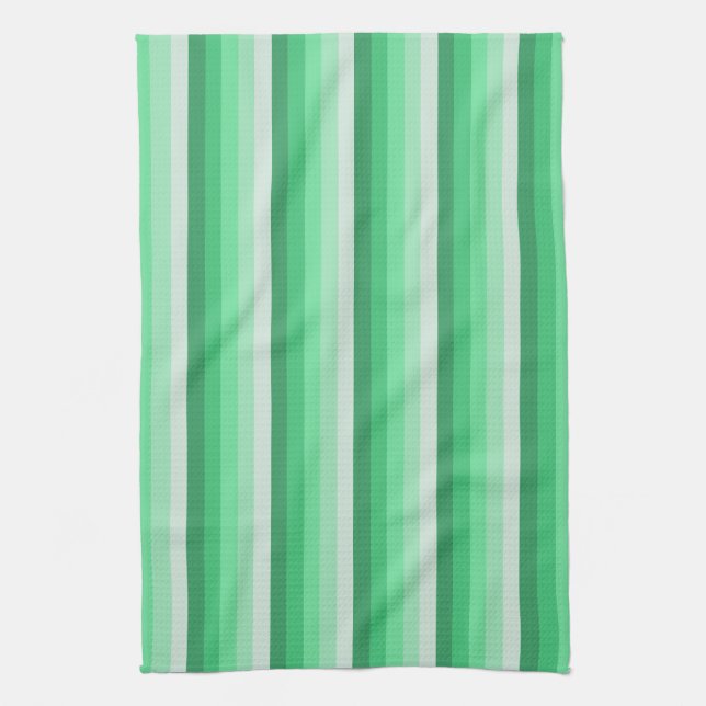 Linge De Cuisine Bandes d'ombre vertes (Vertical)