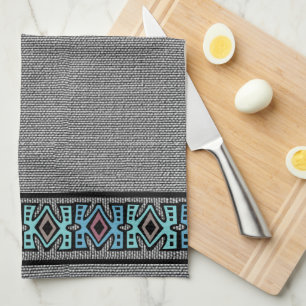 Linge De Cuisine Bandes frontalières Pop Africaines - Monogramme