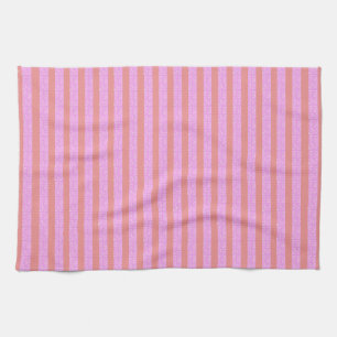 Linge De Cuisine Bandes géométriques roses