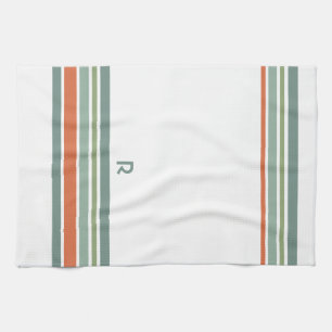 Linge De Cuisine Bandes Monogrammes Minimalistes