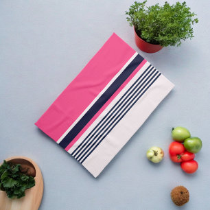 Linge De Cuisine Bandes Uniformes roses