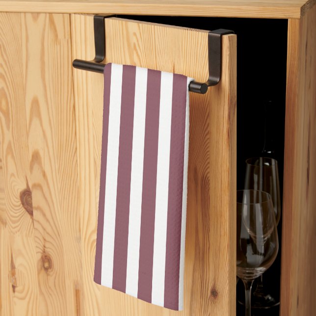Linge De Cuisine bandes verticales rouges simples (Pliage en tiers)