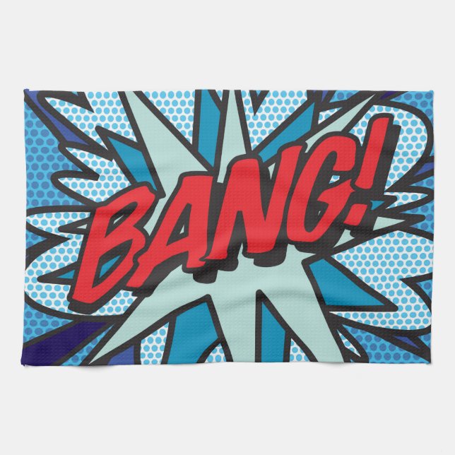 Linge De Cuisine BANG Fun Retro Comédie Livre Pop Art (Horizontal)