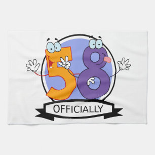 Linge De Cuisine Bannière d'anniversaire officielle 58