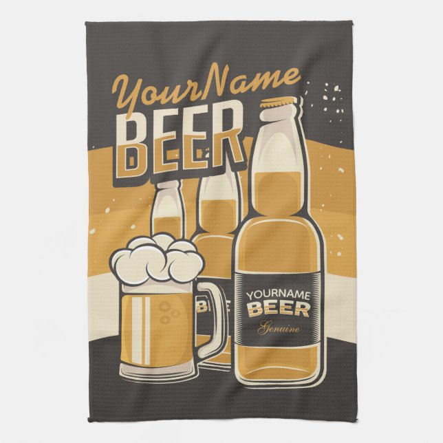 Linge De Cuisine Bar à bière personnalisé Mug Sudsy pour bouteille  (Vertical)