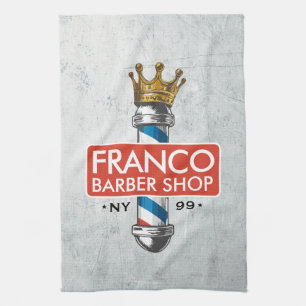 Linge De Cuisine Barber Hair Shop King Crown Barber Pole Hair Salon