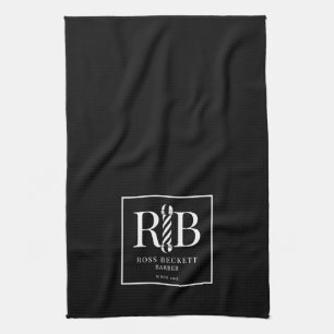 Linge De Cuisine Barbier Pot Barbier Coiffeur Stylo noir blanc