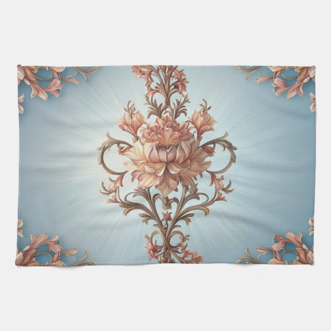 Linge De Cuisine Baroque Rose  Elegance Kitchen Towels (Horizontal)