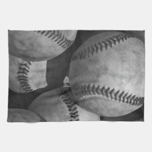 Linge De Cuisine Baseball noir et blanc