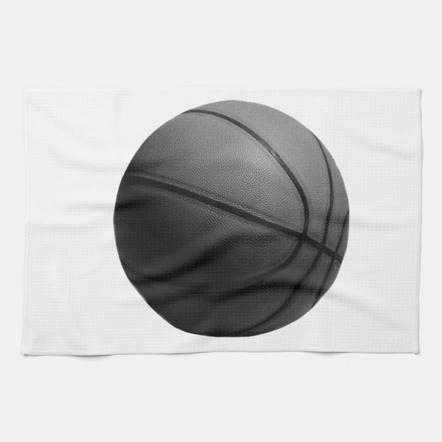 Linge De Cuisine Basket-ball noir et blanc (Horizontal)