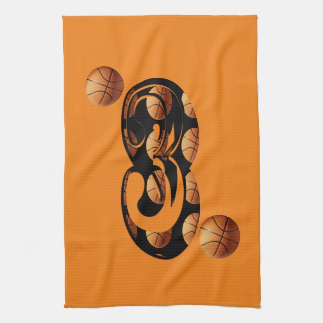 Linge De Cuisine Basket-Ball Numéro Trois, (Vertical)