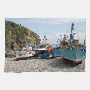 Linge De Cuisine Bateaux de pêche Cadgwith les Cornouailles
