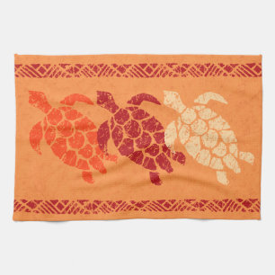 Linge De Cuisine Batik hawaïen de Tapa de tortue de mer de Honu -