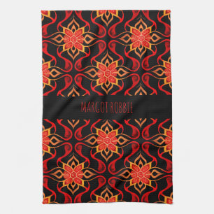 Linge De Cuisine Batik indonésien Abstrait motif floral