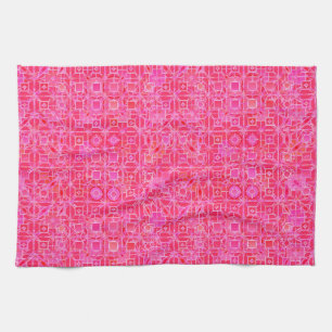 Linge De Cuisine Batik tribal - nuances de rose fuchsia