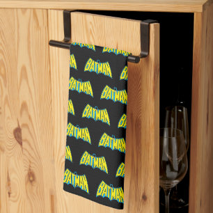 Linge De Cuisine Batman   Logo Vintage bleu jaune