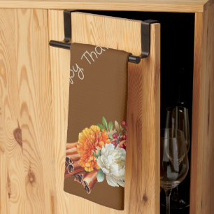 Linge De Cuisine Bâtons en cannelle Brown Bon thanksgiving Floral