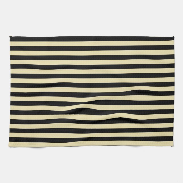 Linge De Cuisine Bbeige et noire (Horizontal)