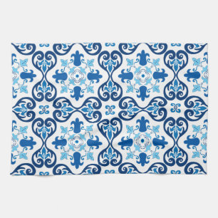 Linge De Cuisine 💙 Beau bleu azulejos III 