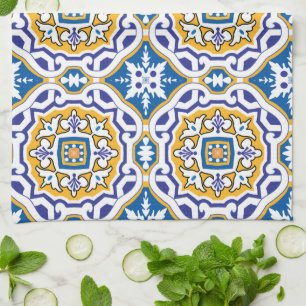 Linge De Cuisine 💙 Beau bleu Azulejos IV Petite tuile