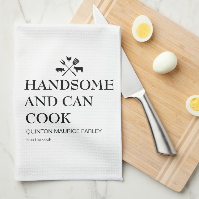 Linge De Cuisine Beau et cuisinière (Quart Plié)