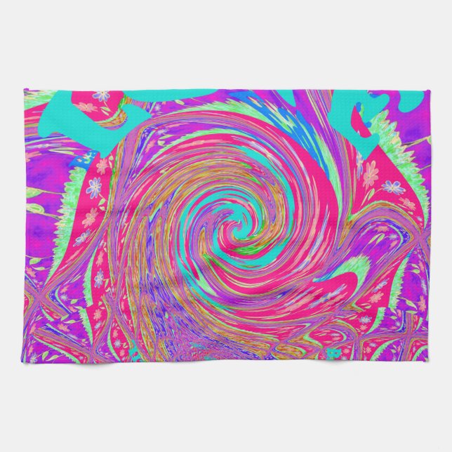 Linge De Cuisine Beau Extraordinaire Love Whirl Texte Art Imprimer  (Horizontal)