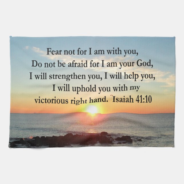 LINGE DE CUISINE BEAU ISAIAH 41:10 SUNRISE (Horizontal)