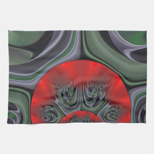 Linge De Cuisine Beau Rouge Aurora Art Imprimer (Horizontal)