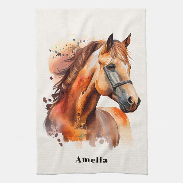 Linge De Cuisine Beau Sorrel Horse Portrait (Vertical)