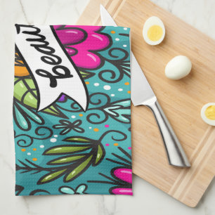Linge De Cuisine Beauté de l'oreiller avec fleurs