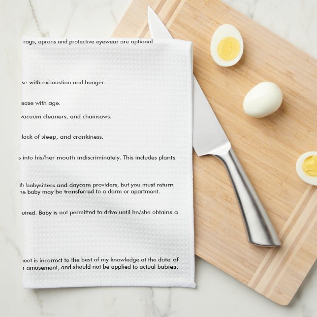 Linge De Cuisine Bébé MSDS. tissu drôle de rot (Quart Plié)