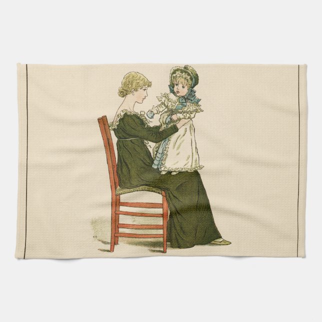 Linge De Cuisine Bébé victorien Mère Greenaway (Horizontal)