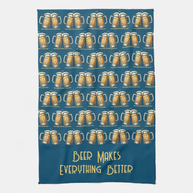 Linge De Cuisine Beer Makes Everything Better Kitchen Towel (Vertical)