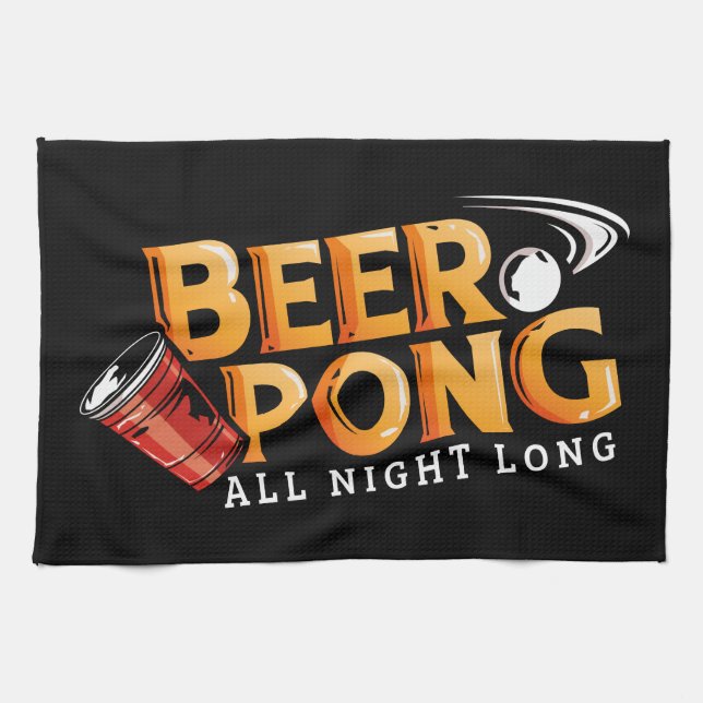 Linge De Cuisine Beer Pong Toute La Nuit (Horizontal)