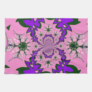 Linge De Cuisine Belle Bébé rose Floral Purple Shade Motif Art