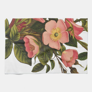 Linge De Cuisine Belle Botanique rose Rose vintage