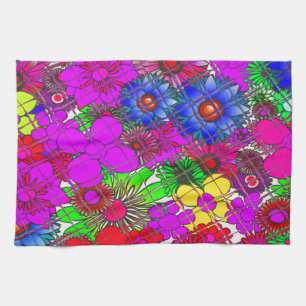 Linge De Cuisine Belle couleur Extraordinaire motif floral design