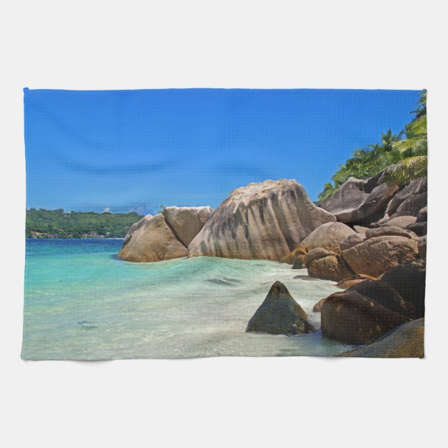 Linge De Cuisine Belle Mer Tropicale Côte Rocheuse (Horizontal)