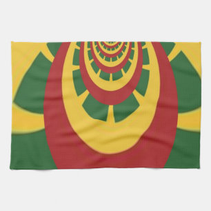 Linge De Cuisine Belle Rasta Extraordinaire Couleurs Art Imprimer