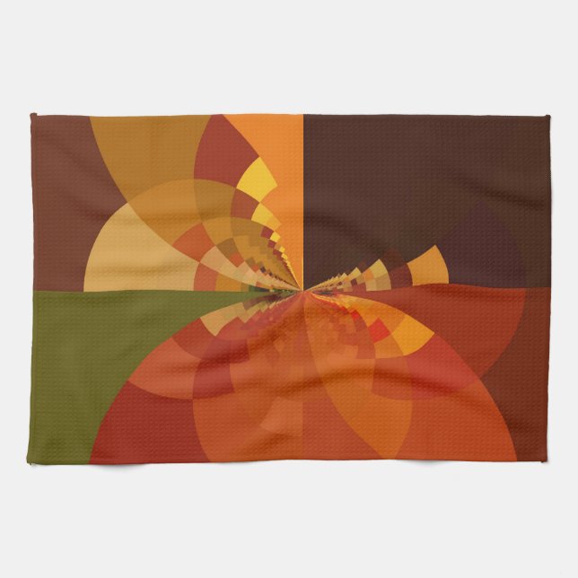 Linge De Cuisine Belle Terre Art Abstrait Imprimer (Horizontal)