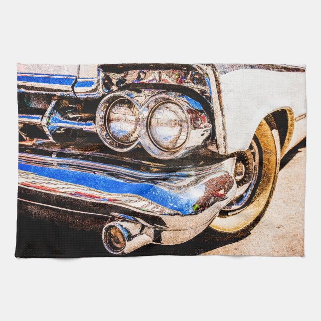 Linge De Cuisine Belle voiture classique (Horizontal)
