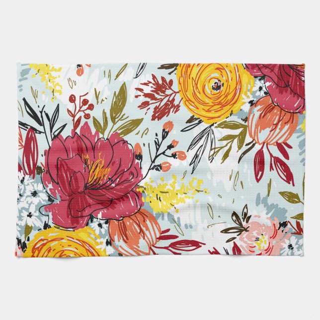 Linge De Cuisine Belles Roses (Horizontal)